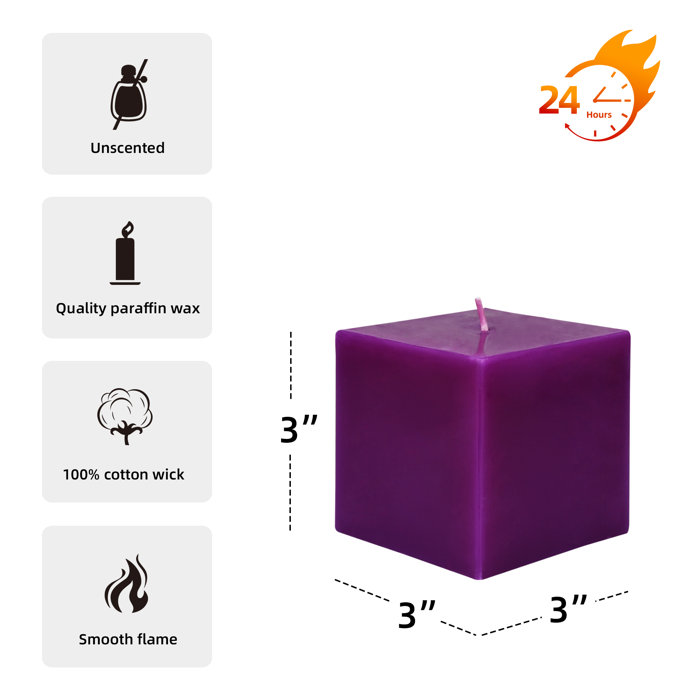 Zest Candle Square Pillar Candle & Reviews Wayfair